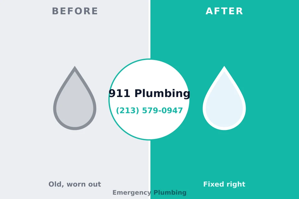 Before and after: plumbing company Andover, KS